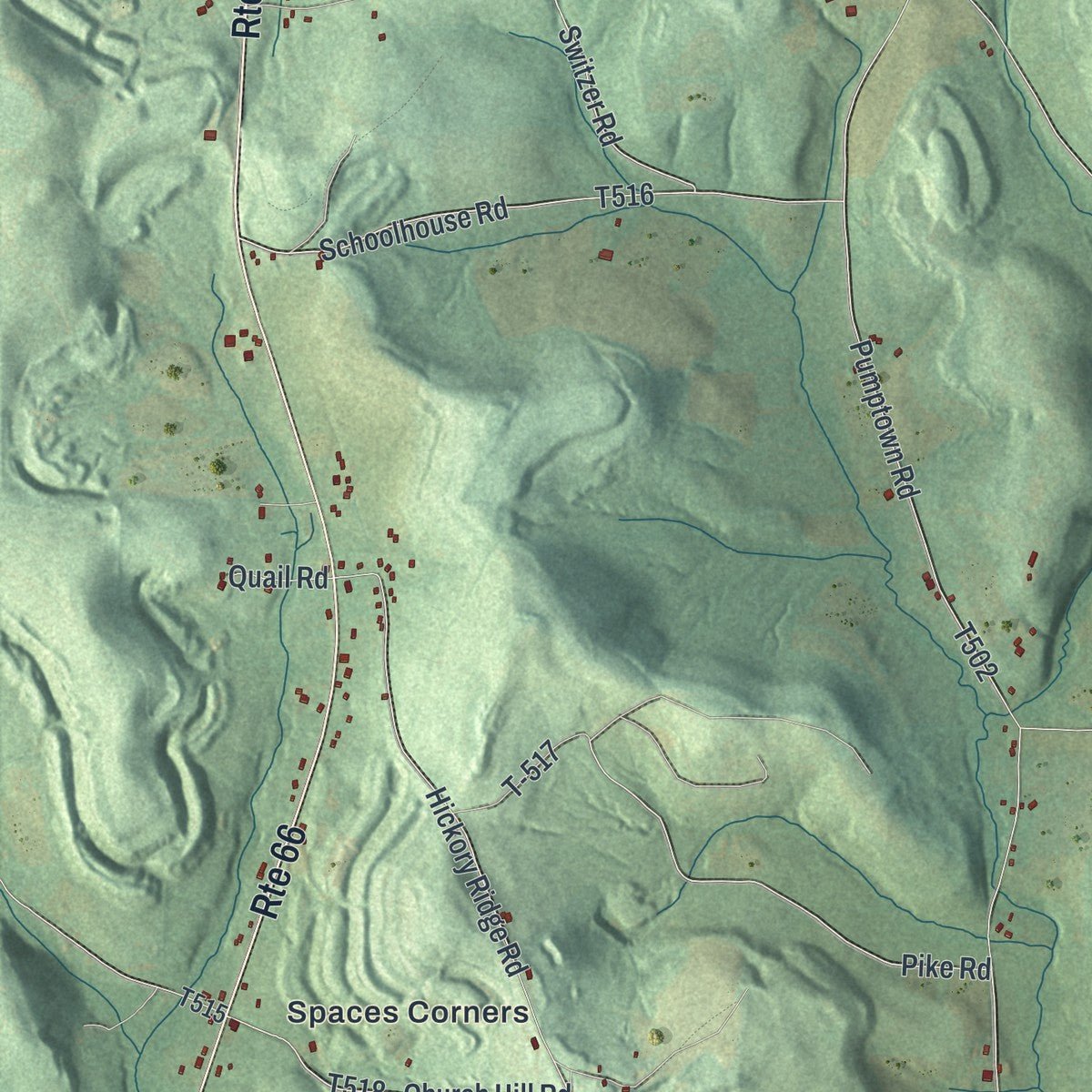Close-up of the map of Redbank, Clarion County, Pennsylvania print showing street and building detail