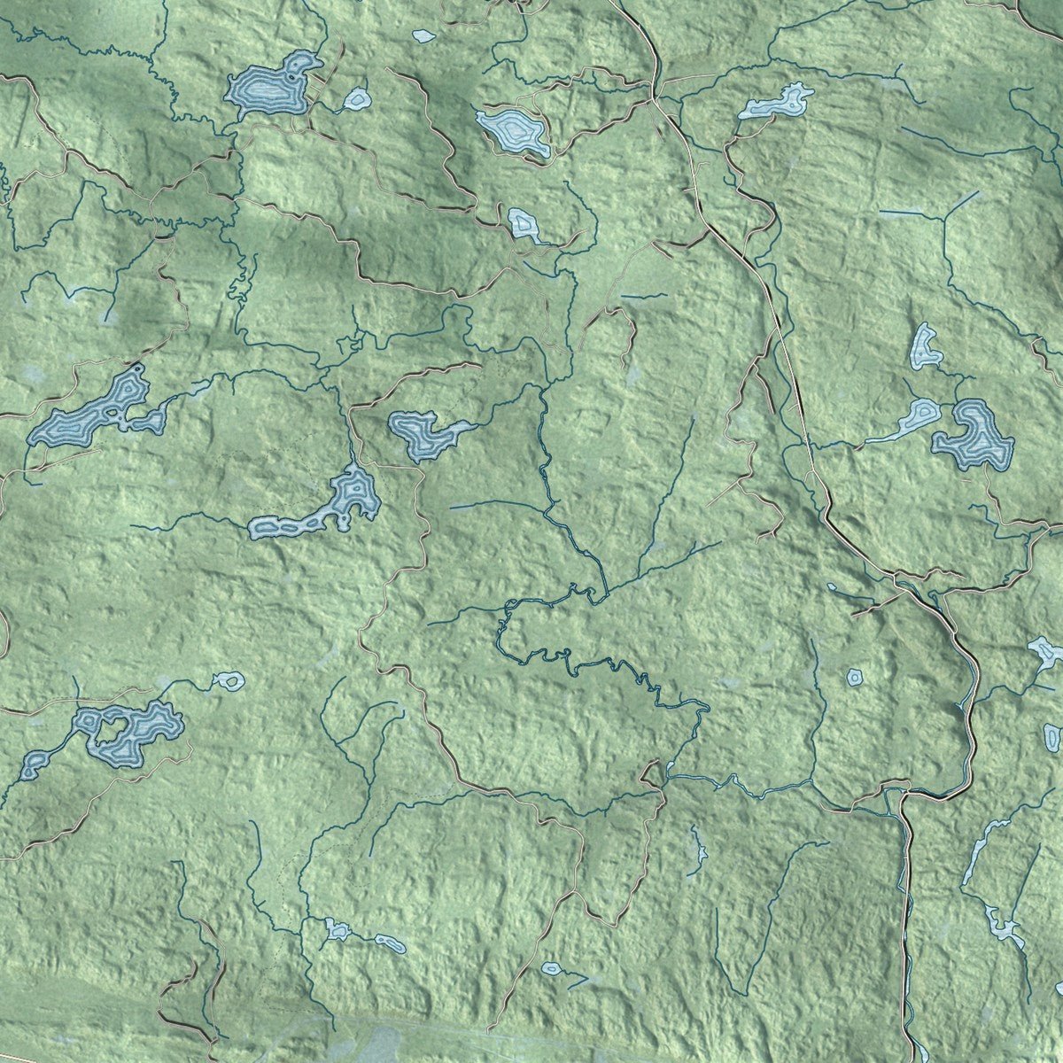 Close-up of the map of L'Anse, Baraga County, Michigan print showing street and building detail