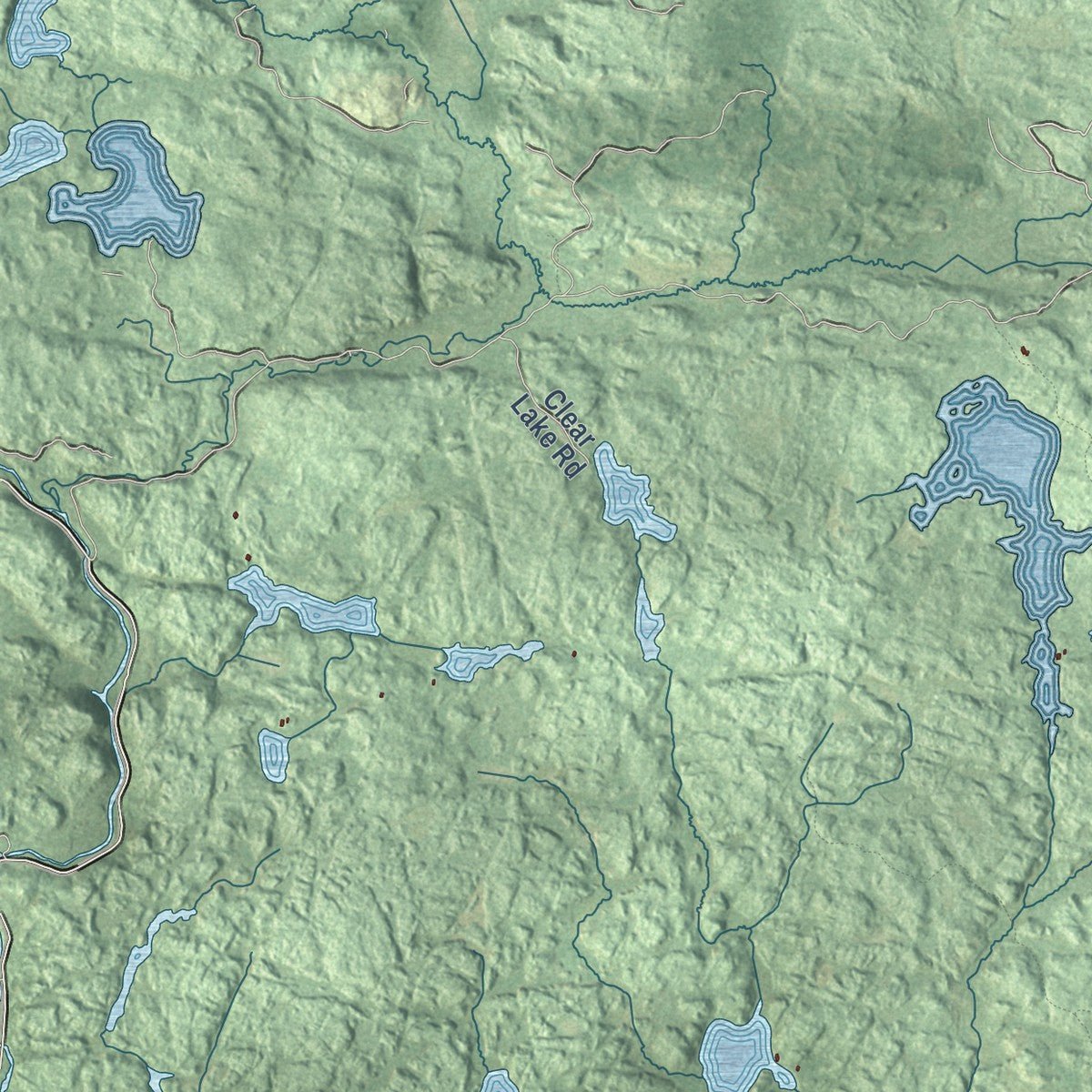 Close-up of the map of Champion, Michigan print showing street and building detail