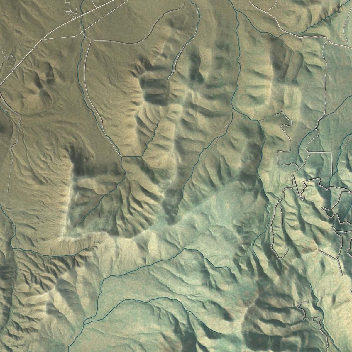 Close-up of the map of Edgewood, New Mexico print showing street and building detail