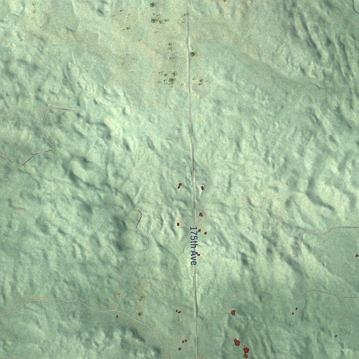 Close-up of the map of Hersey, Osceola County, Michigan print showing street and building detail