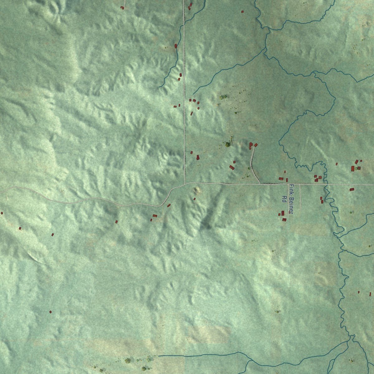 Close-up of the map of Chase, Michigan print showing street and building detail