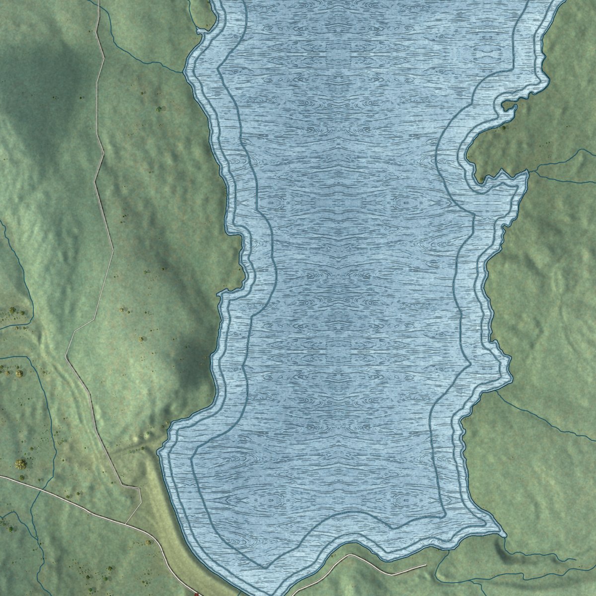 Close-up of the map of Somerset, Vermont print showing street and building detail