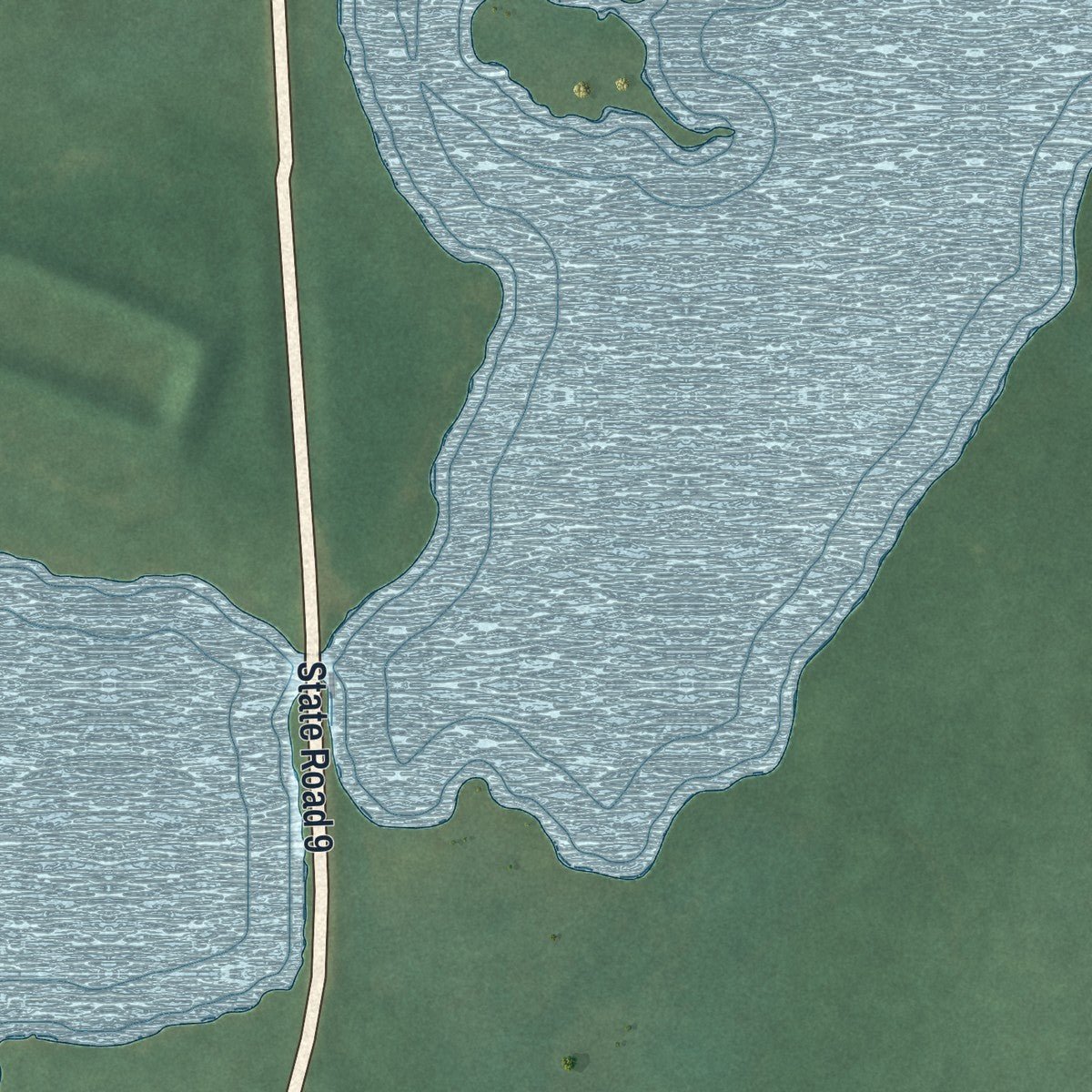 Close-up of the map of Port Penn, Delaware print showing street and building detail