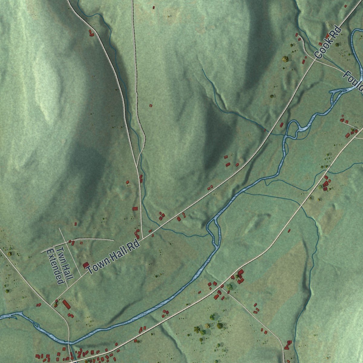 Close-up of the map of Pitcher, New York print showing street and building detail
