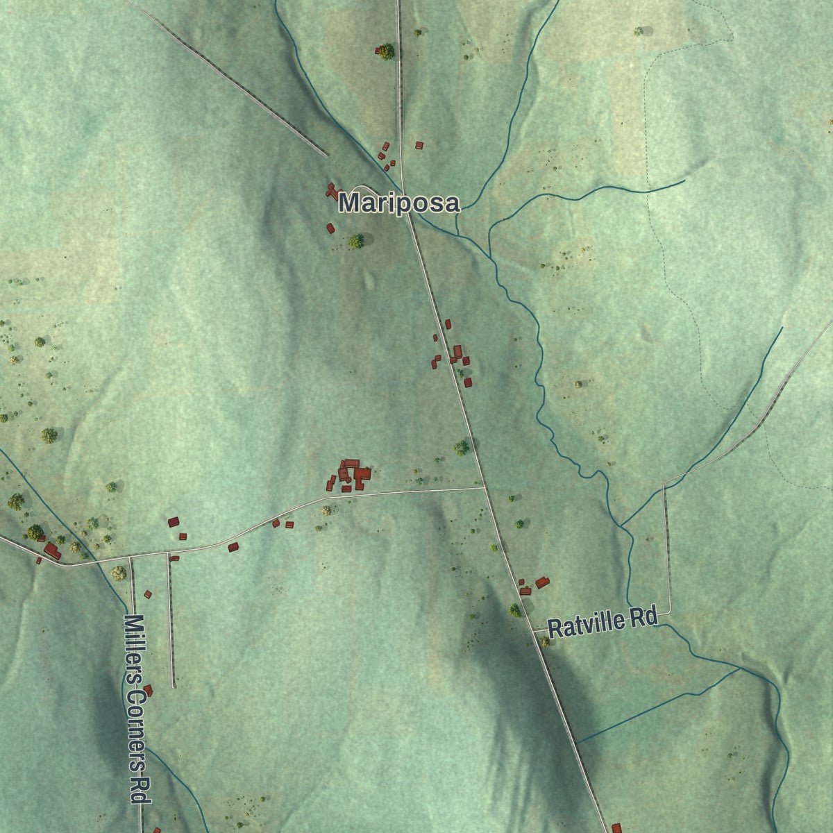 Close-up of the map of Lincklaen, New York print showing street and building detail