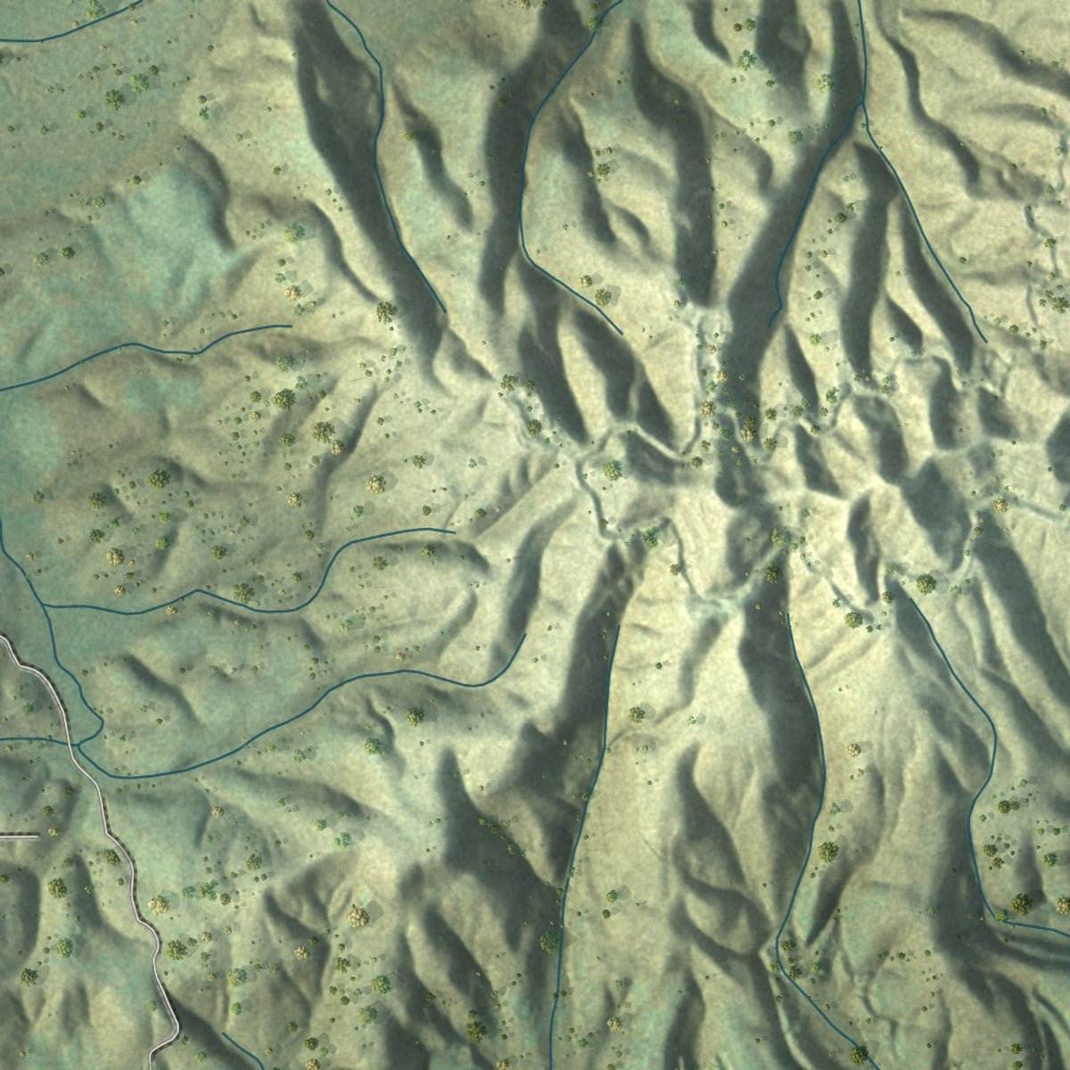 Close-up of the map of Coalfield, Tennessee print showing street and building detail