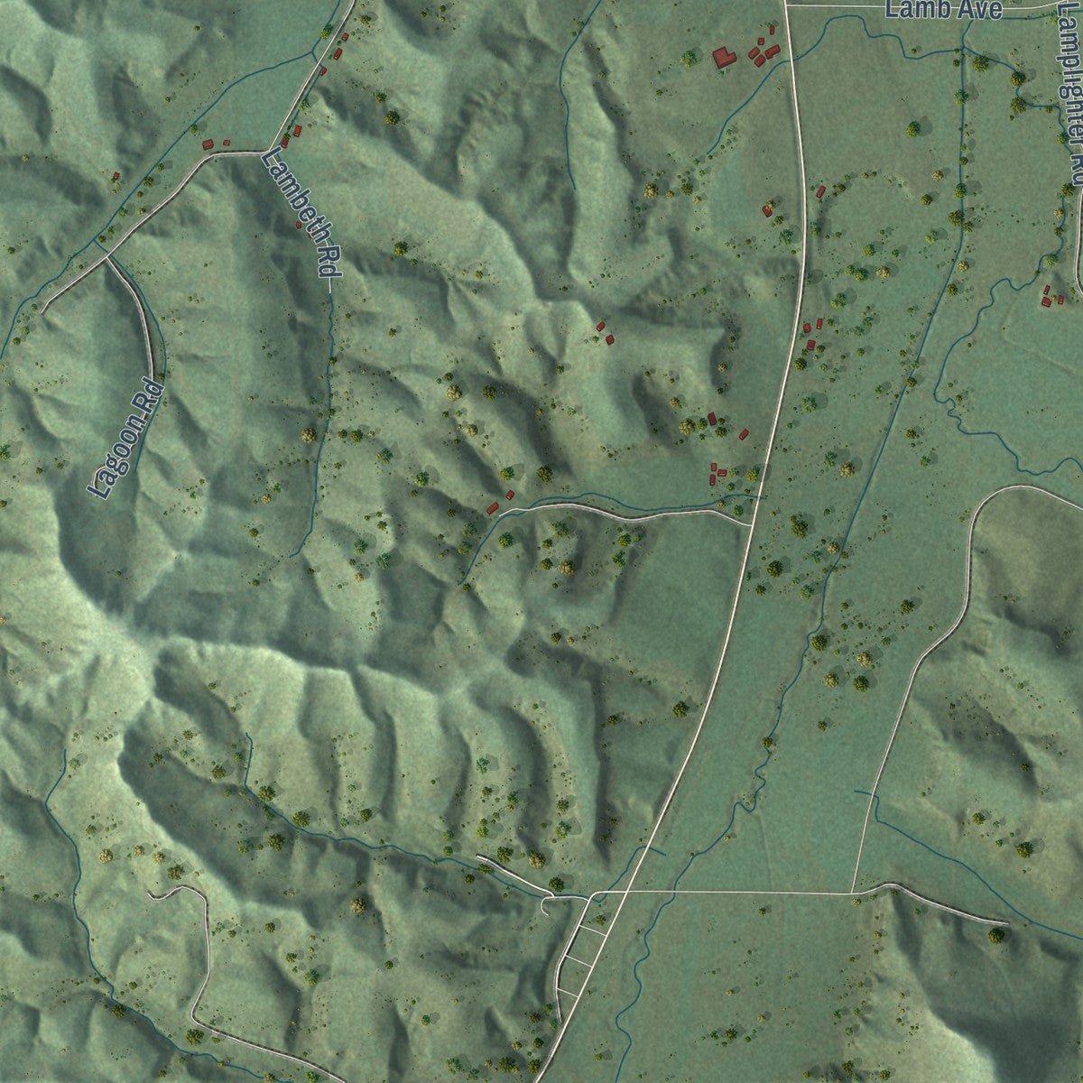 Close-up of the map of Wells, Wisconsin print showing street and building detail
