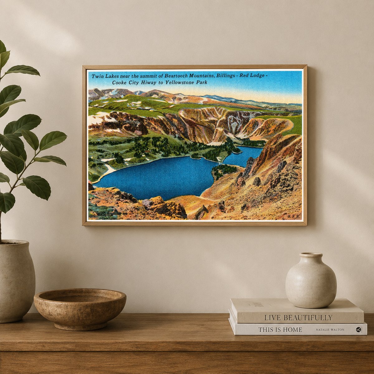 Billings, MT: Twin Lakes near the summit of Beartooth Mountains, Billings - Red Lodge - Cooke City Hiway to Yellowstone Park
