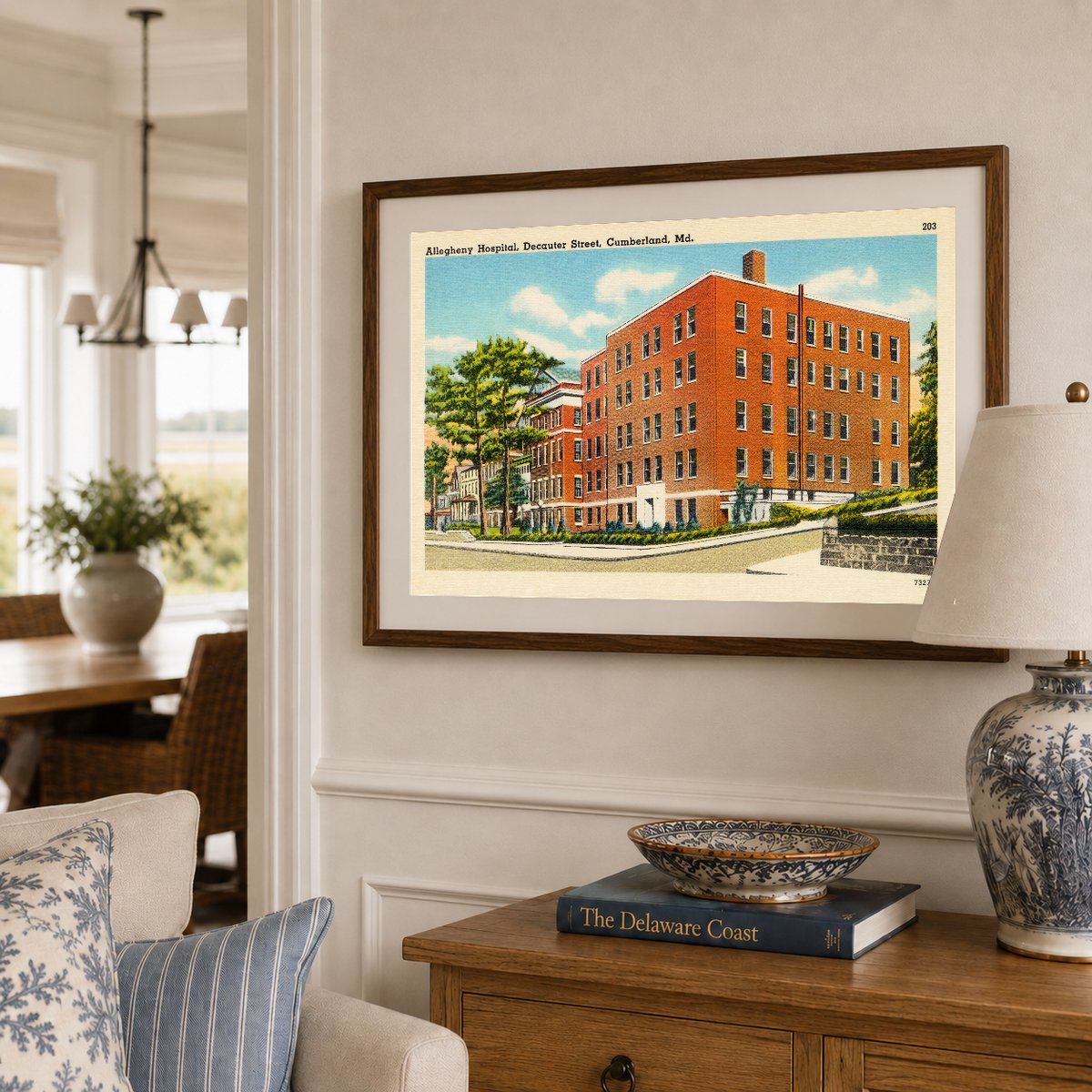 Allegheny Hospital, Decauter Street, Cumberland, MD — Vintage Maryland Postcard