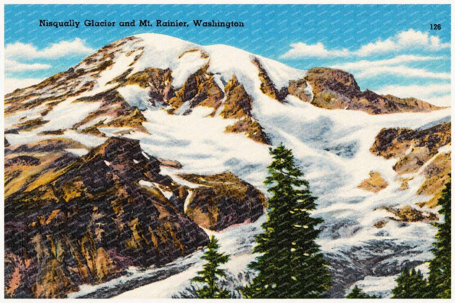 Nisqually Glacier, WA: Nisqually Glacier and Mt. Rainier