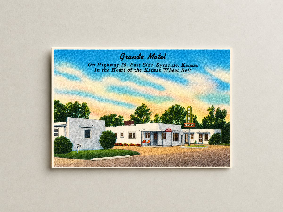 Syracuse, KS: Grande Motel, on Highway 50, east side