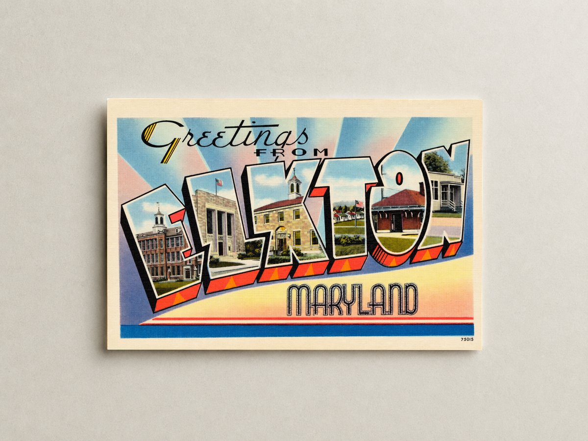 Greetings from Elkton, Maryland — Vintage Maryland Postcard