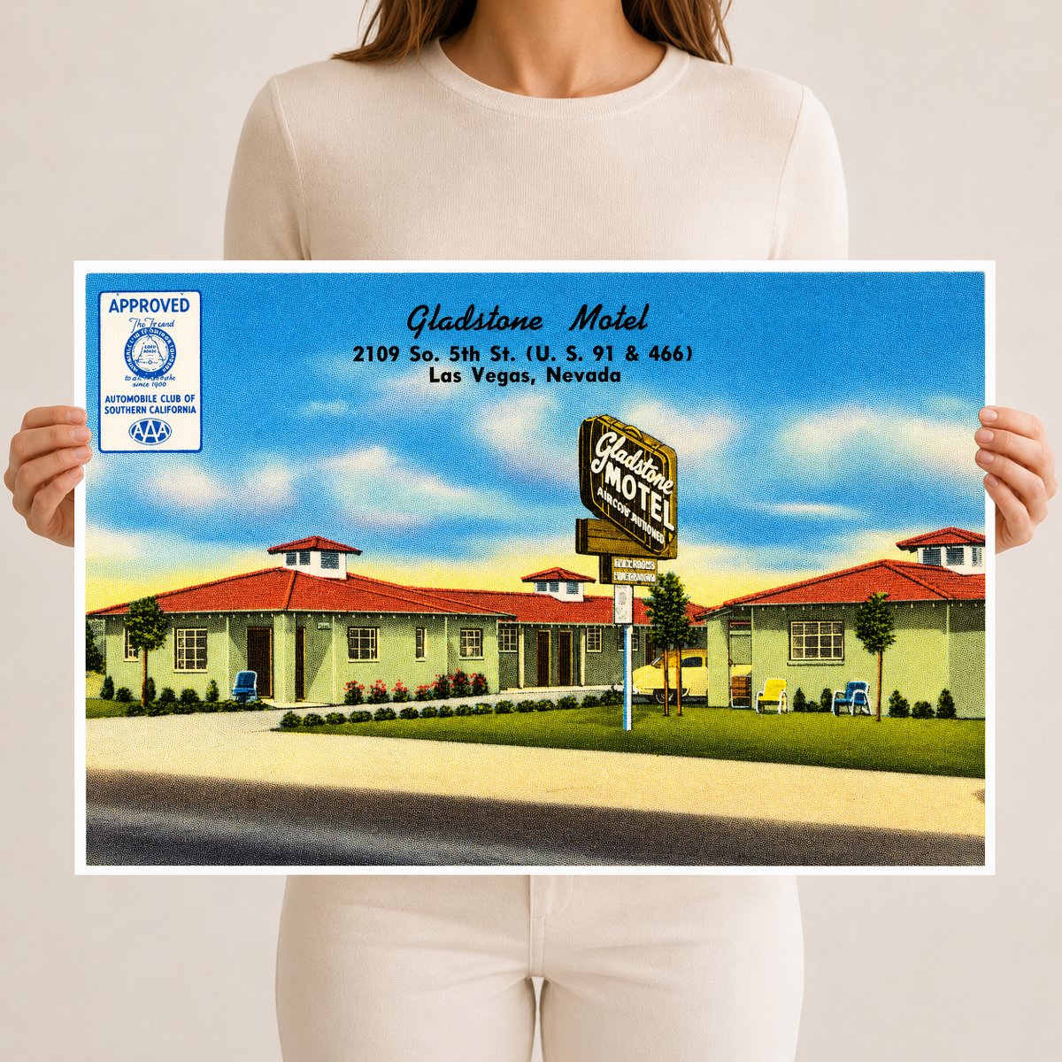 Las Vegas, NV: Gladstone Motel, 2109 So. 5th St. (U.S. 91 & 466)