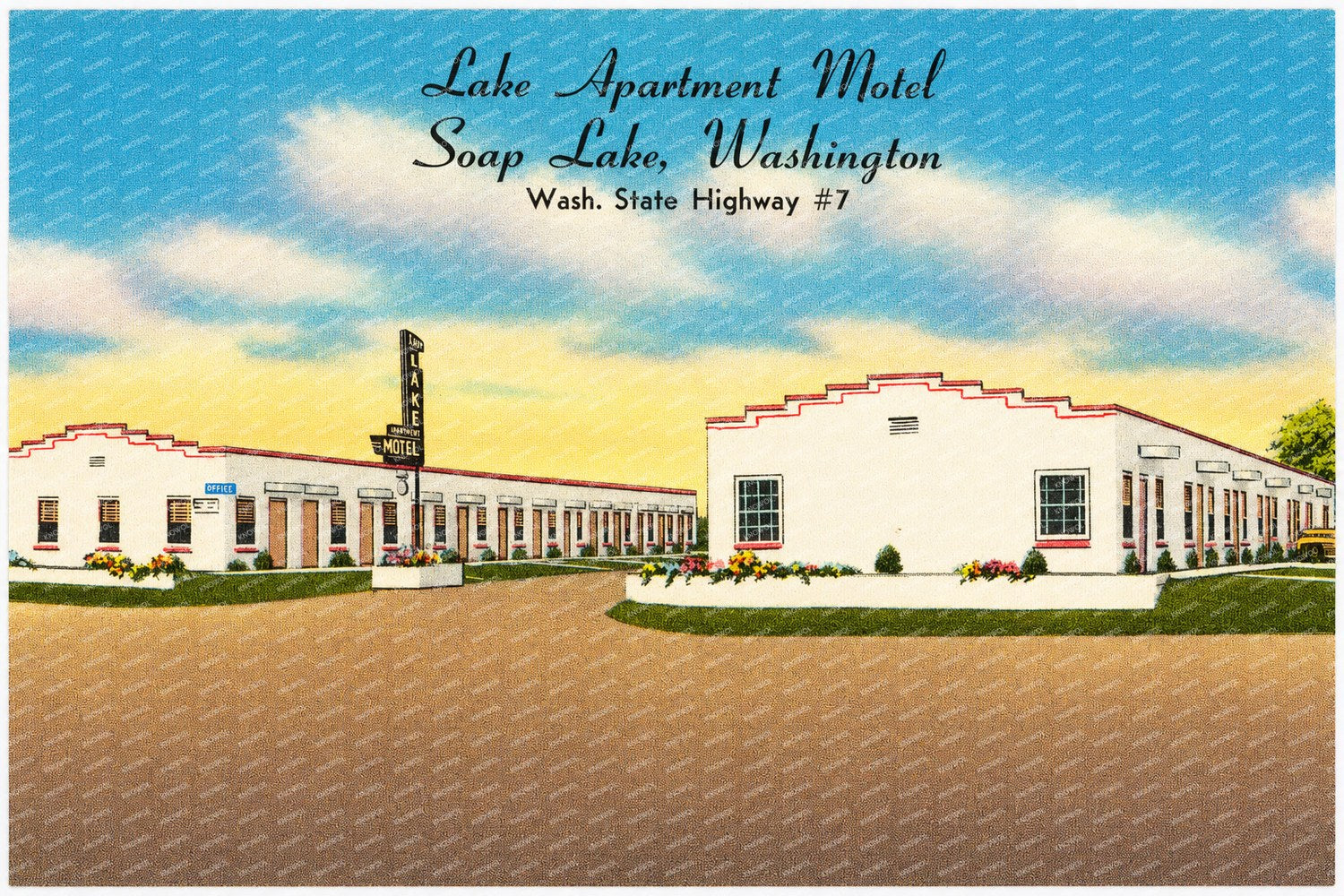 Soap Lake, WA: Lake Apartments Motel, Soap Lake, Washington, Wash. State Highway #7