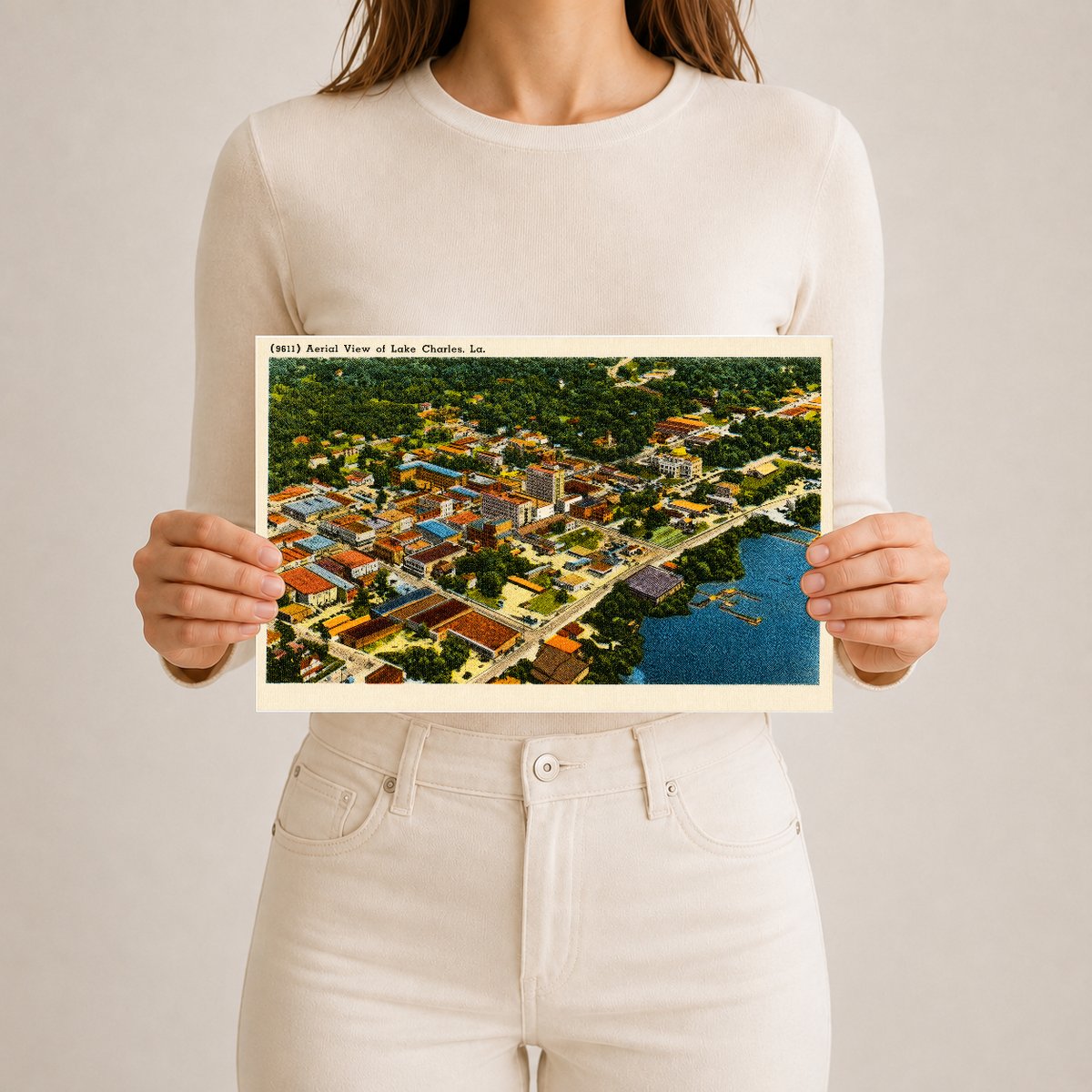 Lake Charles, LA: (9611) Aerial View of Lake Charles