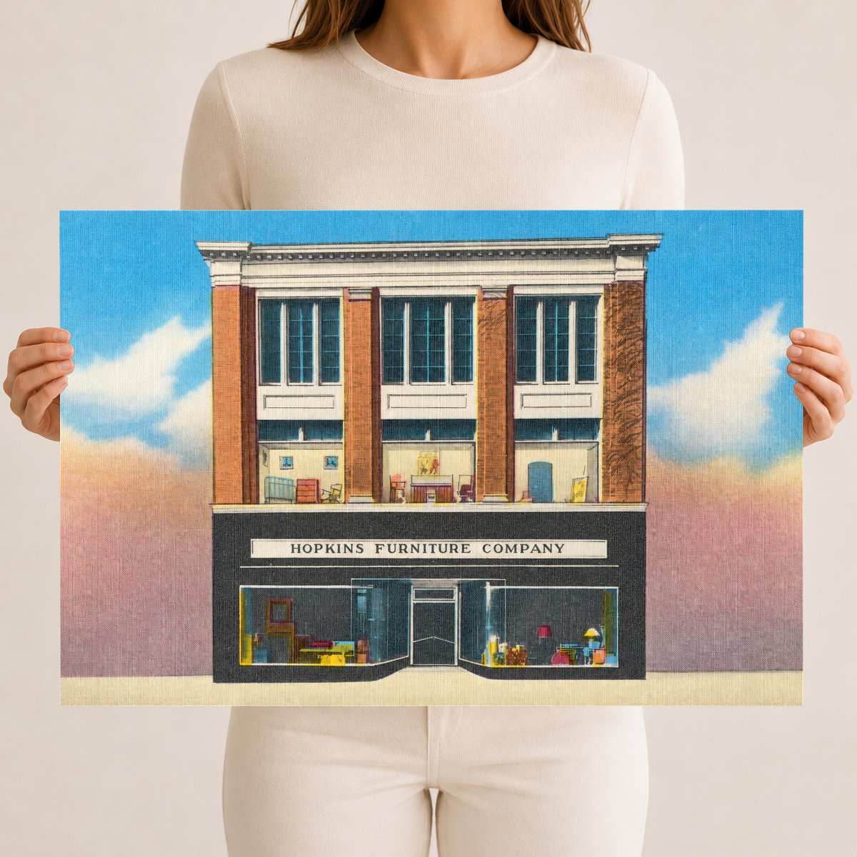 Hopkins Furniture Company — Vintage Maryland Postcard