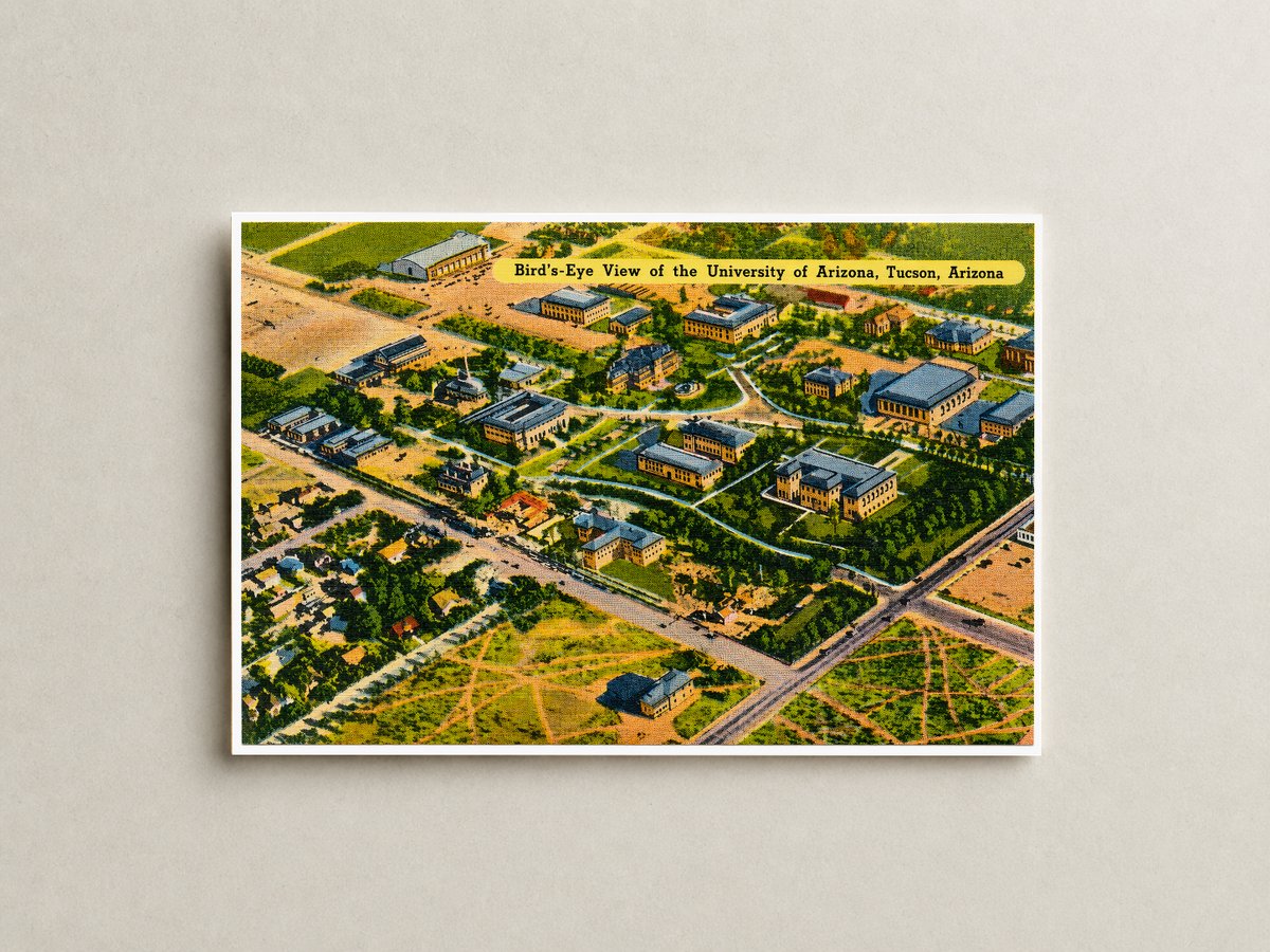 Tucson, AZ: Bird's-eye view of the University of Arizona