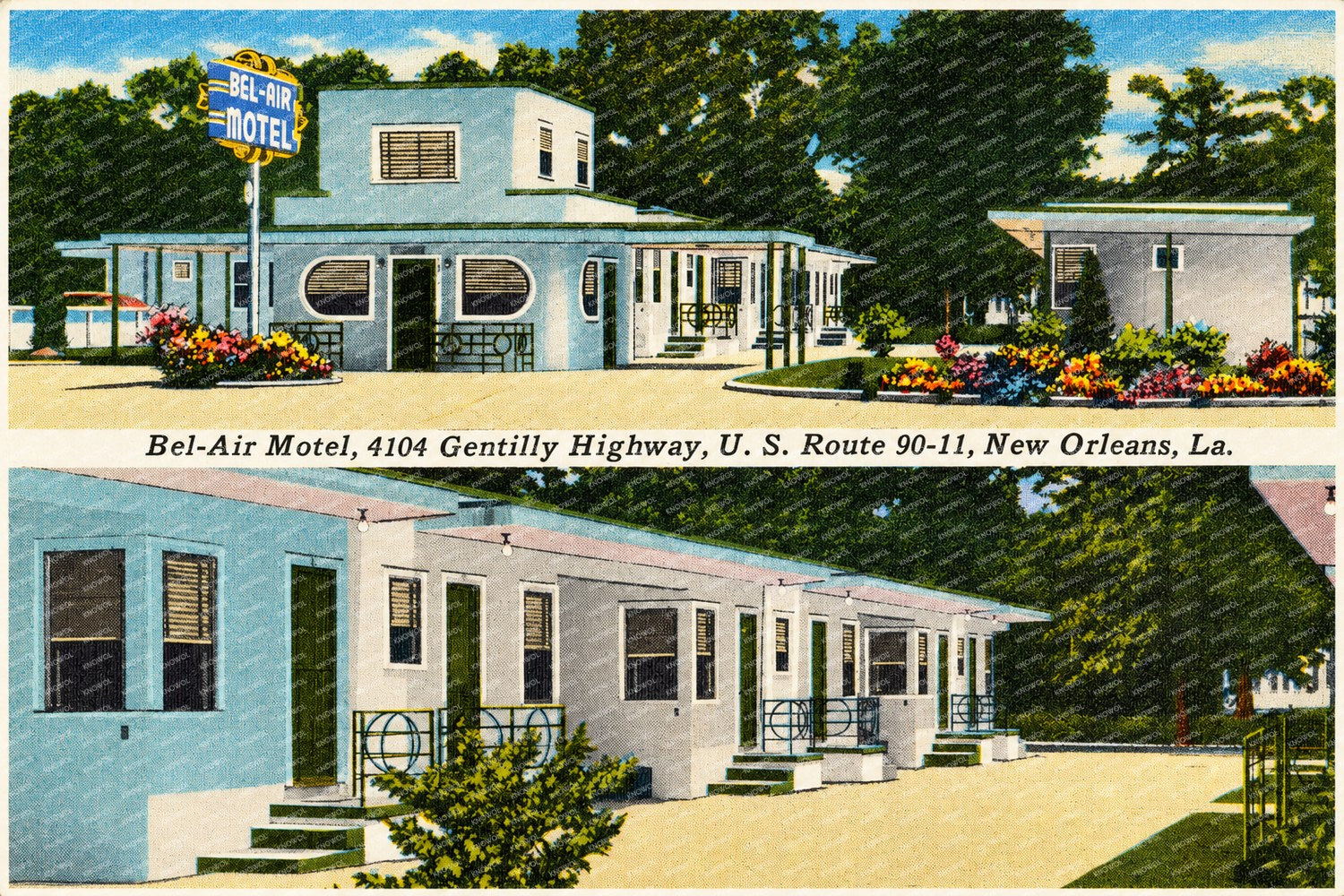 New Orleans, LA: Bel-Air Motel, 4104 Gentilly Highway, U. S. Route 90-11