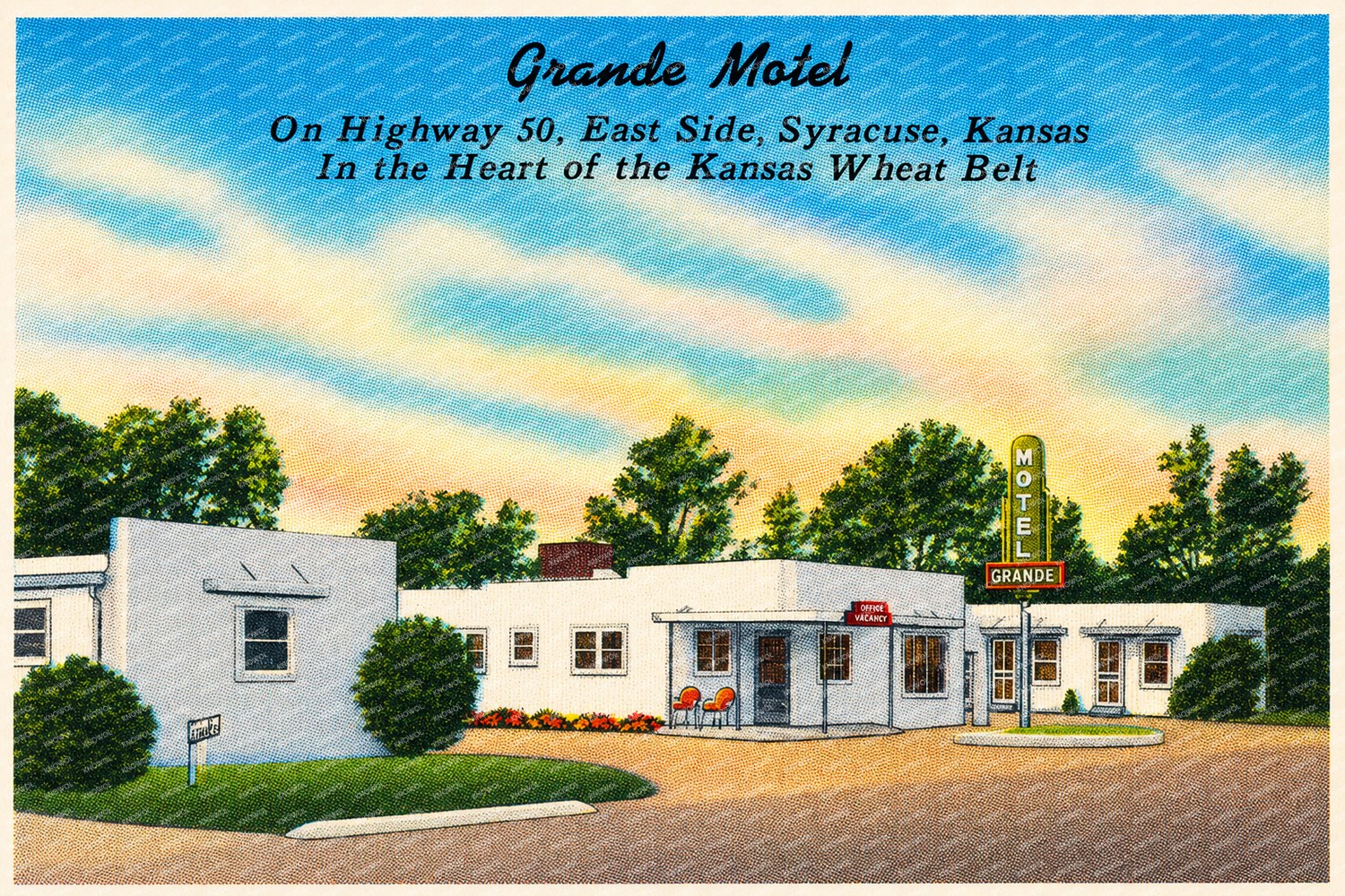 Syracuse, KS: Grande Motel, on Highway 50, east side