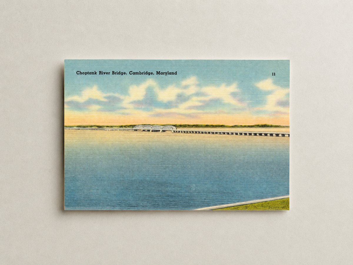 Choptank River Bridge, Cambridge, Maryland — Vintage Maryland Postcard