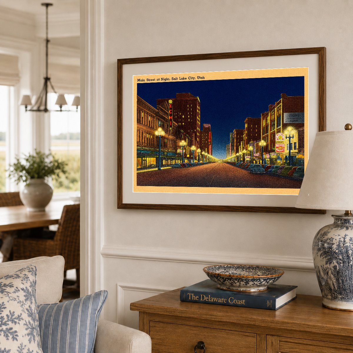 Salt Lake City, UT: Main Street at night, Slat Lake City