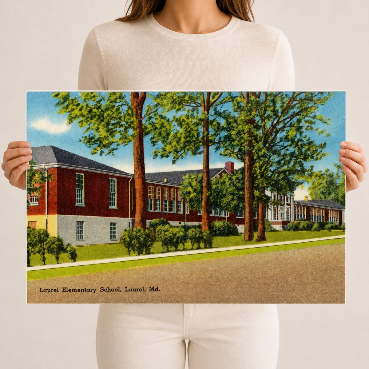 Laurel Elementary School, Laurel, MD — Vintage Maryland Postcard