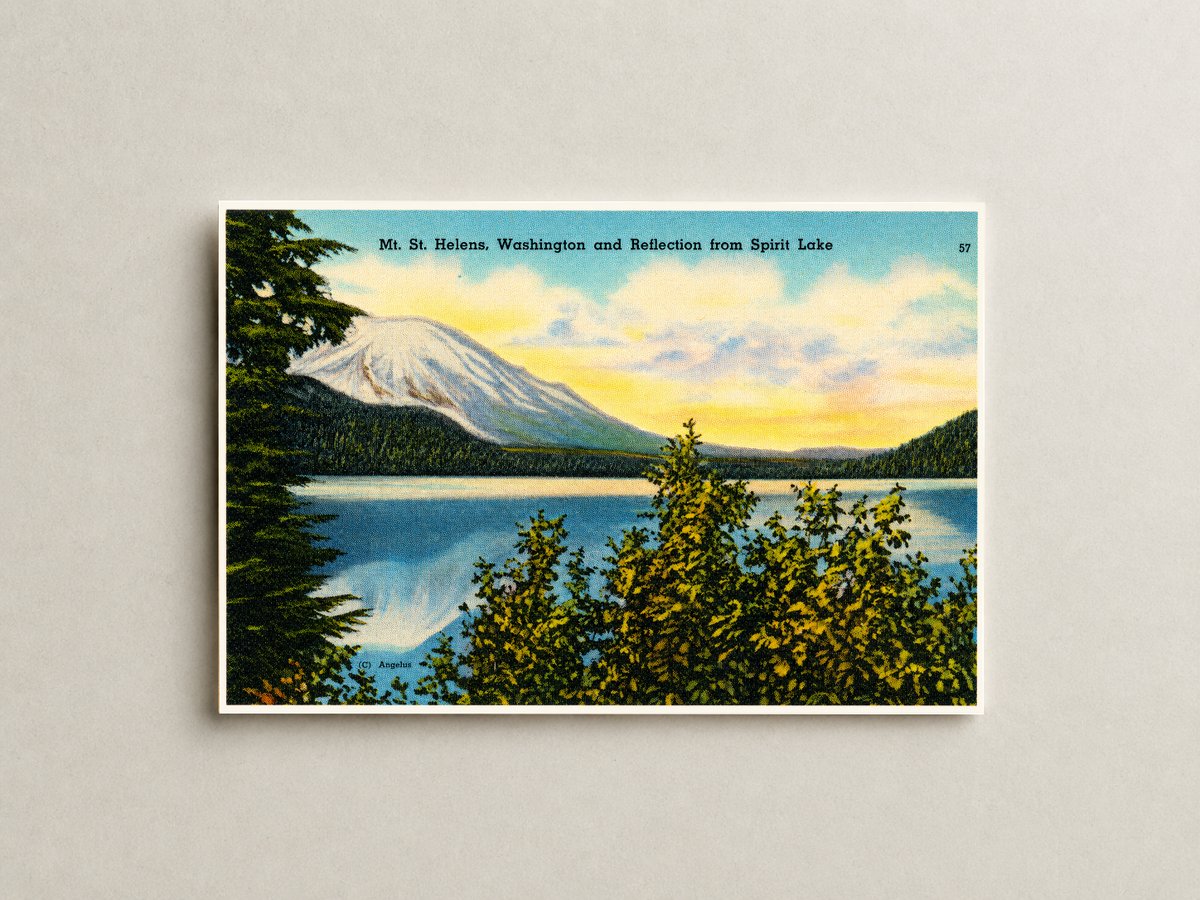 Saint Helens, Mount, WA: Mt. St. Helens, Washington and reflection from Spirit Lake