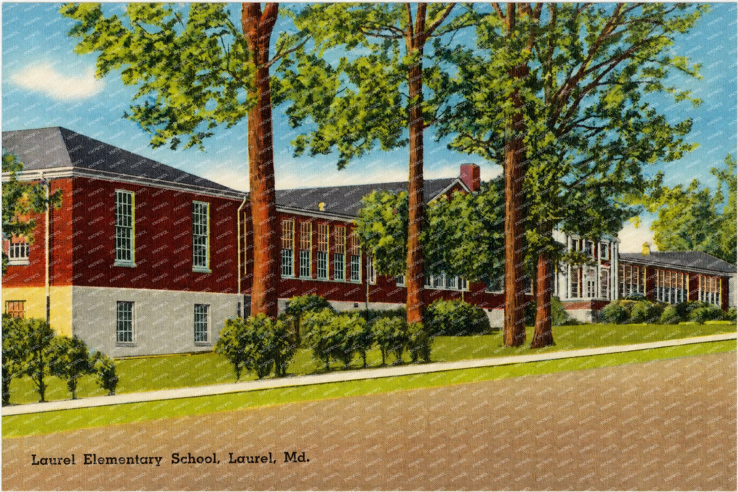 Laurel Elementary School, Laurel, MD — Vintage Maryland Postcard