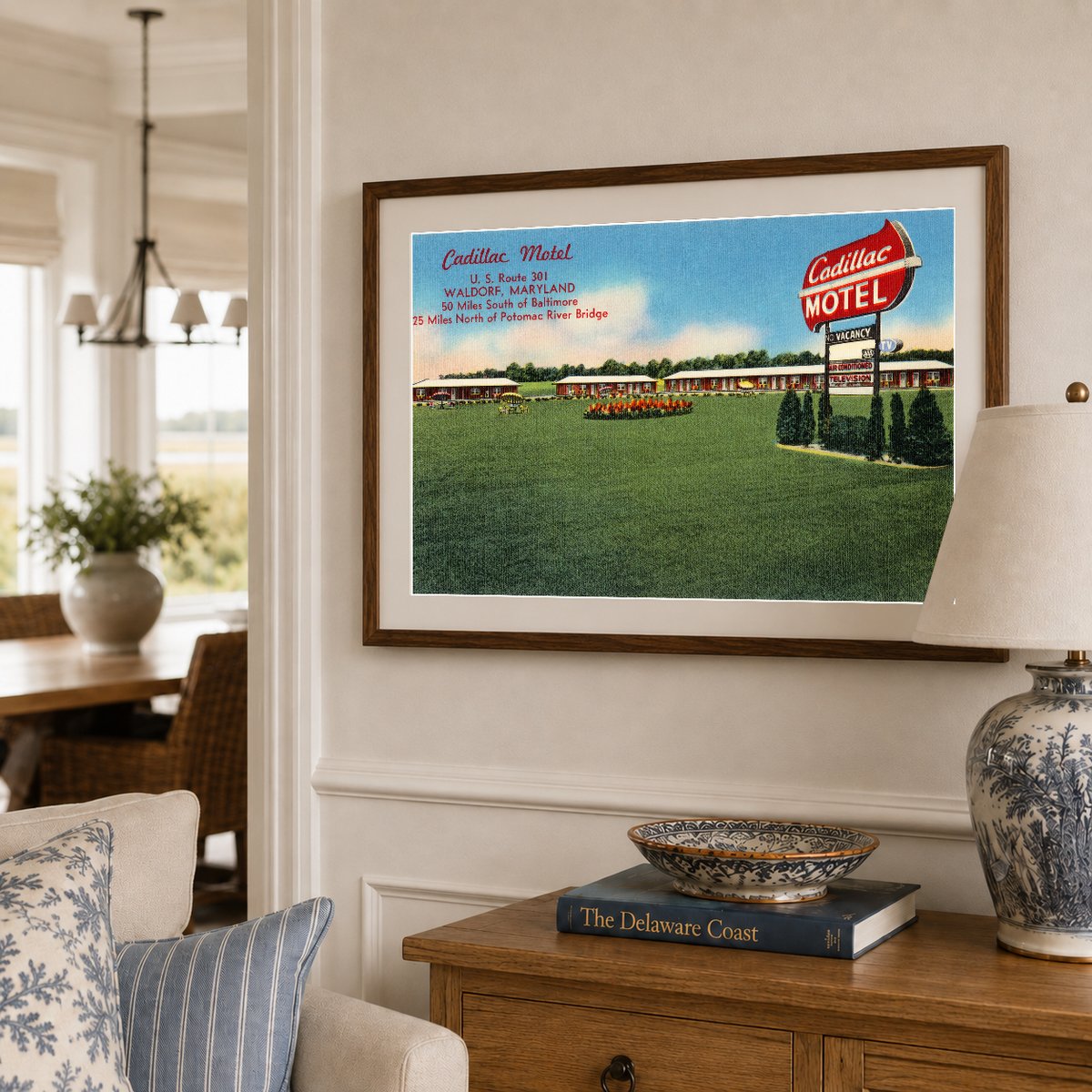 Cadillac Motel, U. S. Route 301, Waldorf, Maryland — Vintage Maryland Postcard