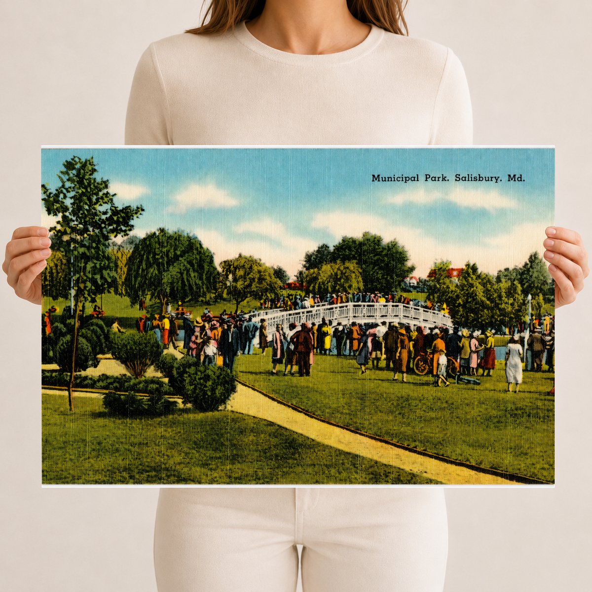 Municipal Park, Salisbury, MD — Vintage Maryland Postcard