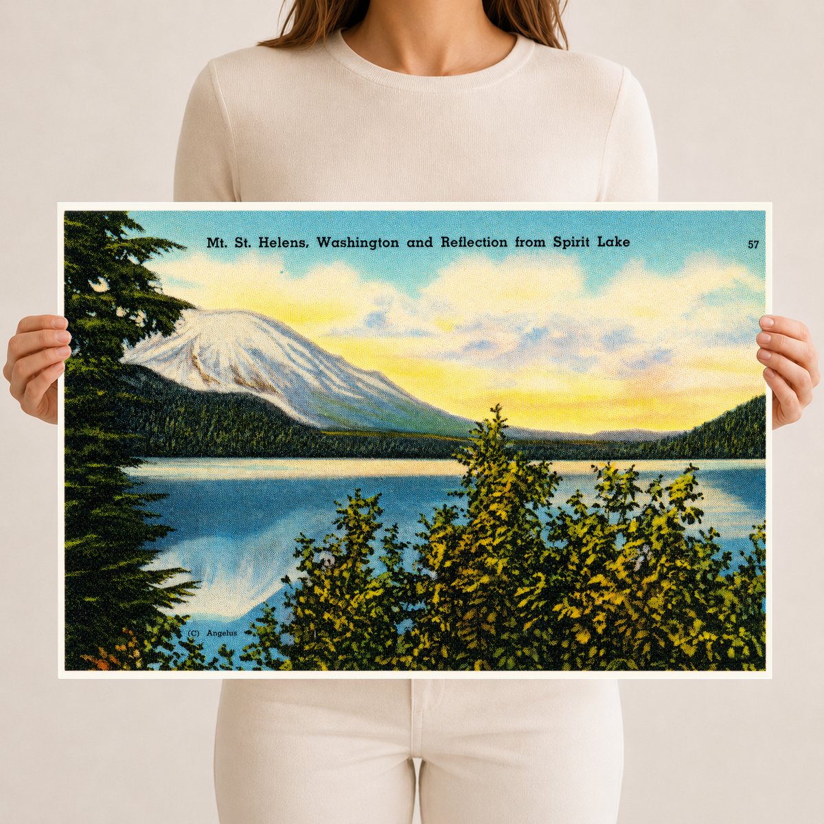Saint Helens, Mount, WA: Mt. St. Helens, Washington and reflection from Spirit Lake