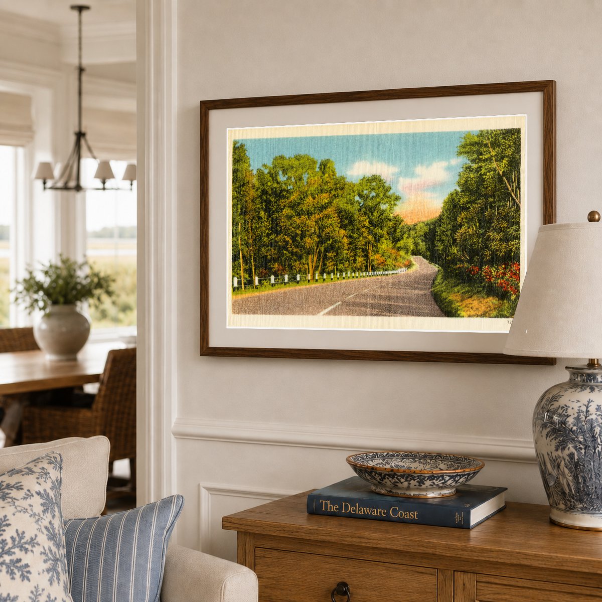 Winding road — Vintage Maryland Postcard