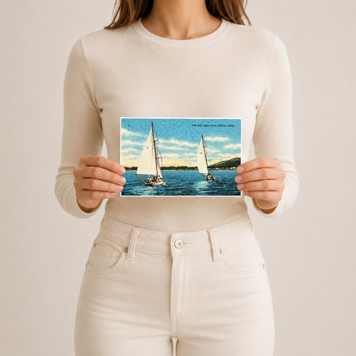 Coeur d'Alene Lake, ID: Full sail, Lake Coeur d'Alene