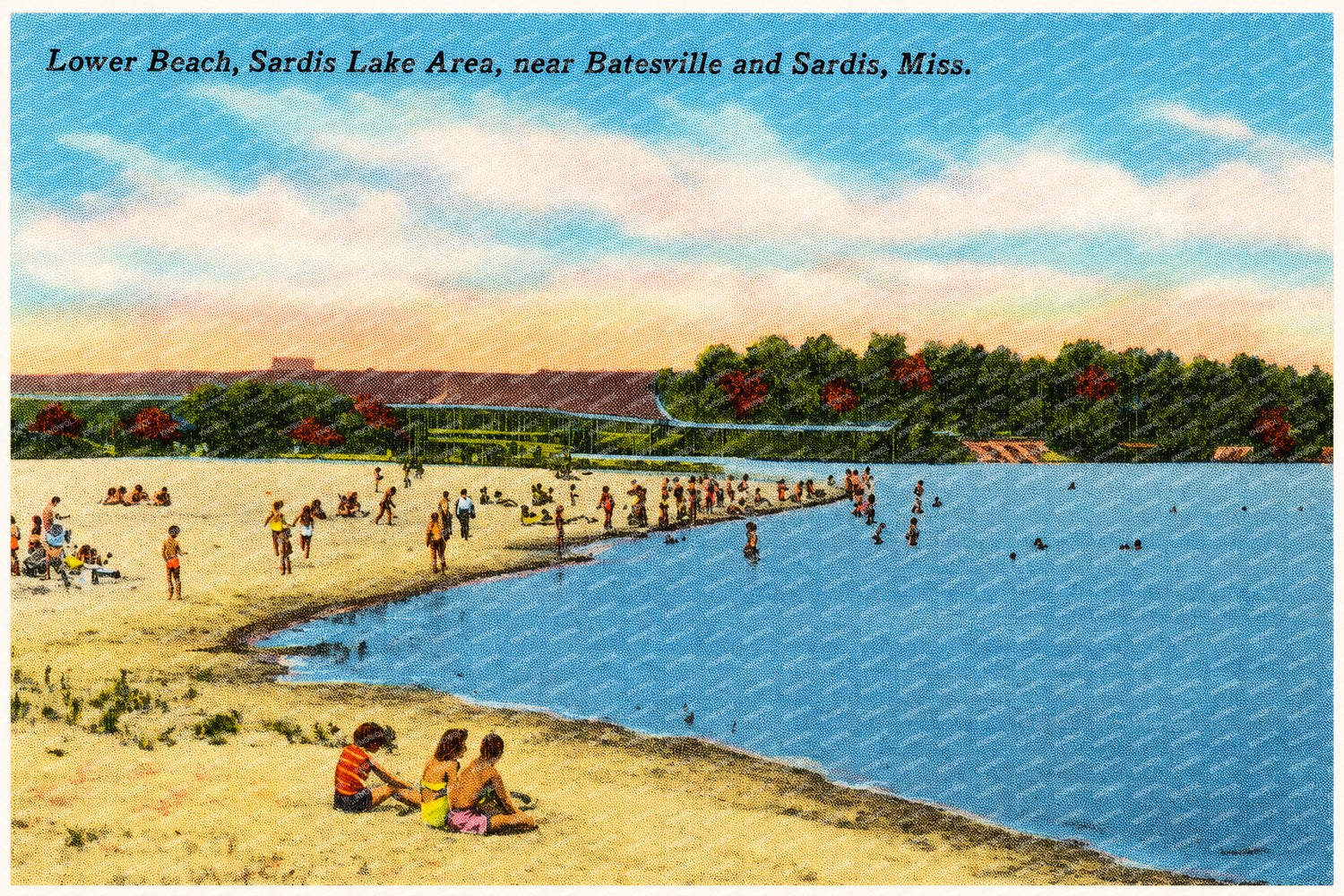 Sardis Lake, MS: Lower beach, Sardis Lake area, near Batesville and Sardis