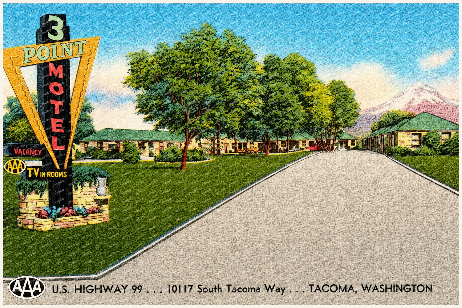 Tacoma, WA: Three Point Motel, U.S. Highway 99... 10117 South Tacoma Way... Tacoma