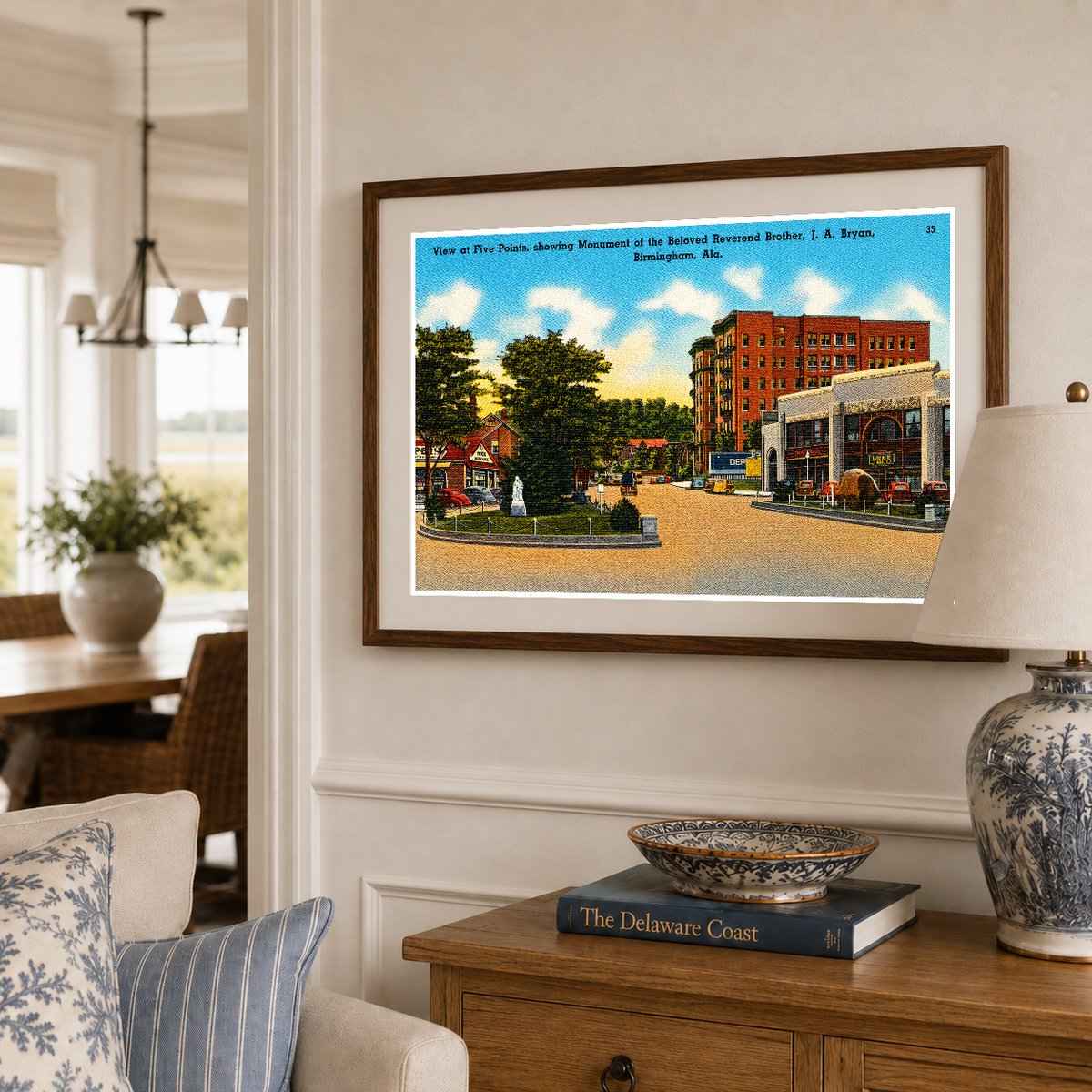 Birmingham, AL: View at Five Points, showing monument of beloved Reverend Brother J. A. Bryan
