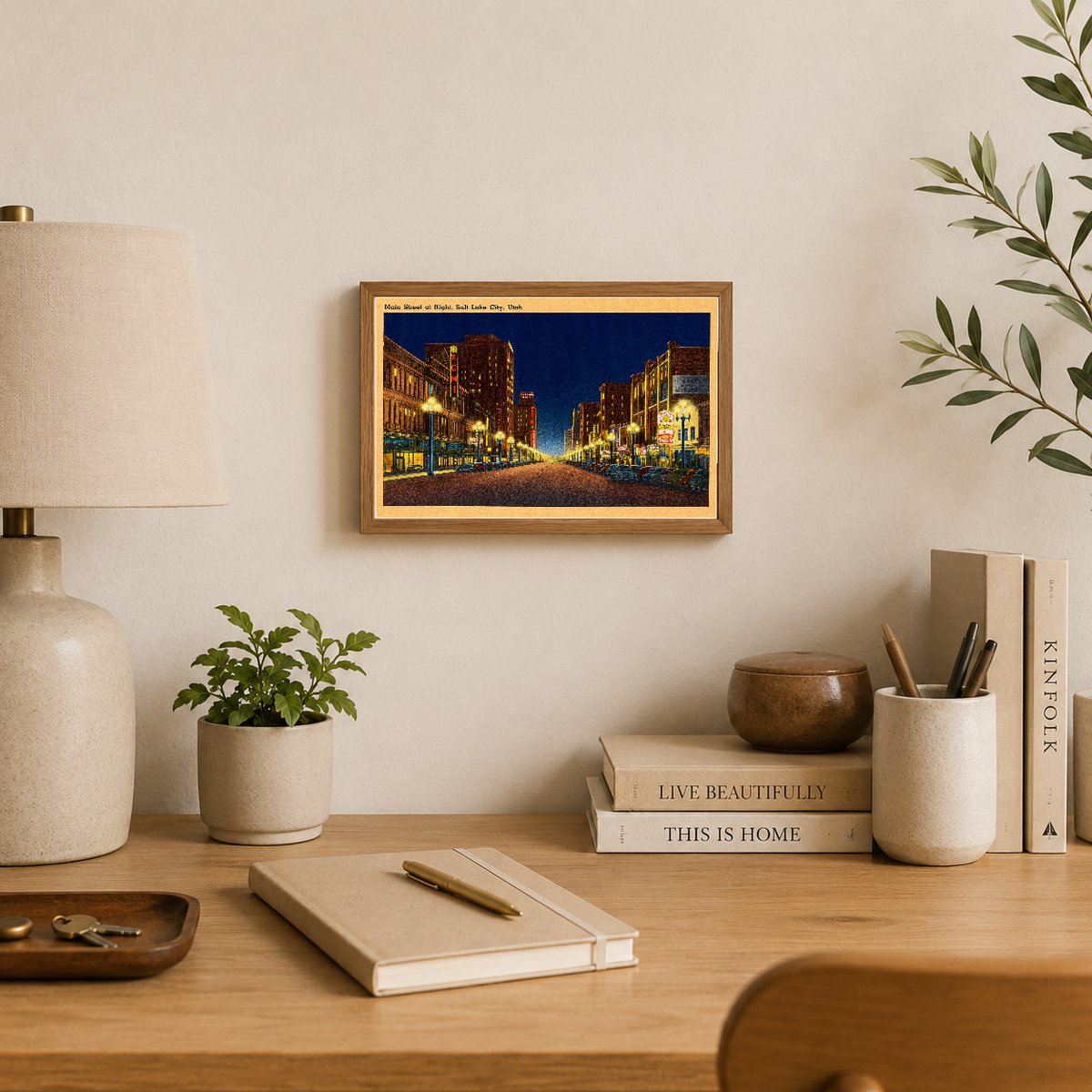 Salt Lake City, UT: Main Street at night, Slat Lake City