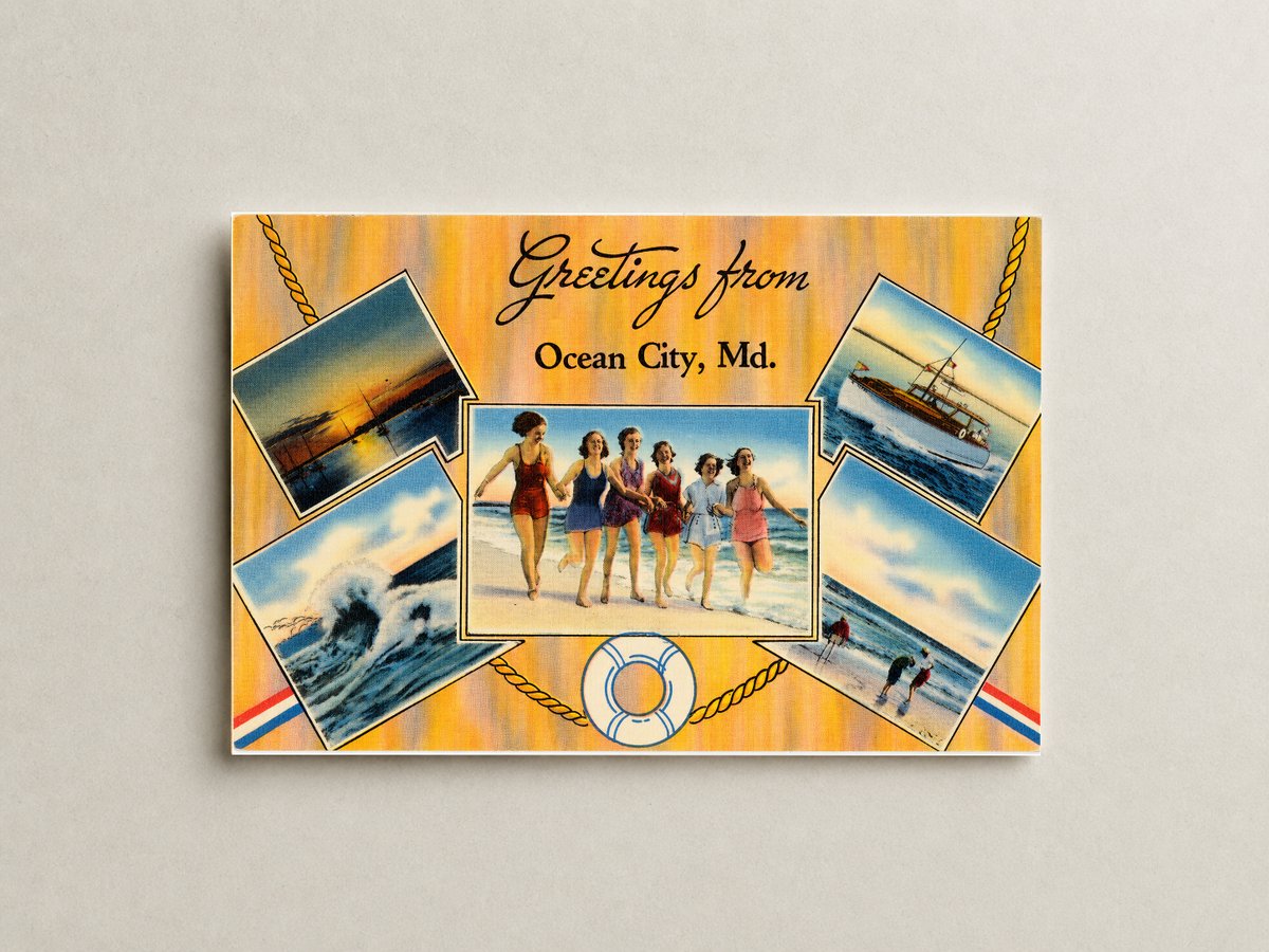 Greetings from Ocean City, MD — Vintage Maryland Postcard