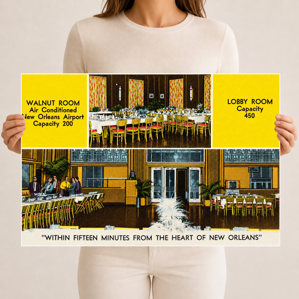 New Orleans, LA: Walnut Room, "Within fifteen minutes from the heart of New Orleans"