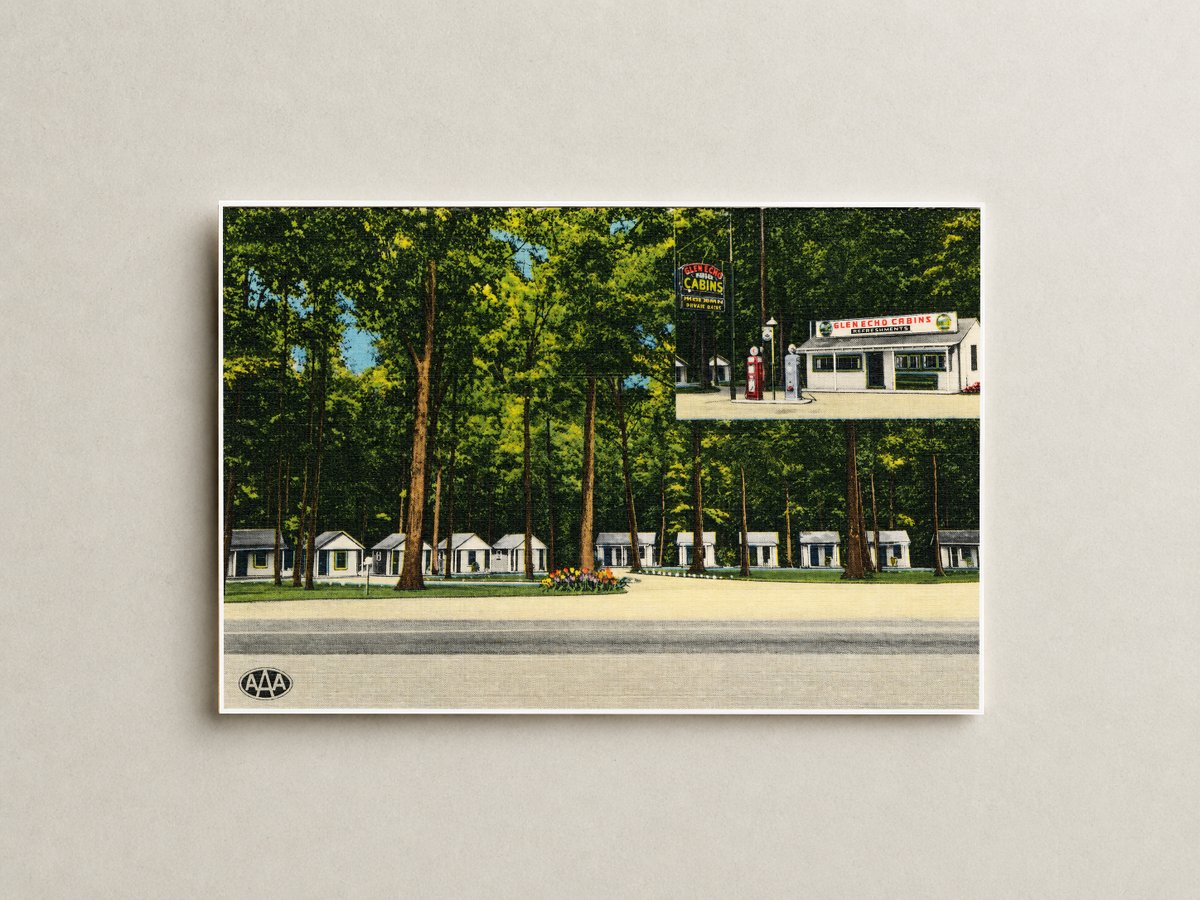 Glen Echo Lodge, U. S. Route 1, Darlington, MD, 3 miles south of Conowingo Dam and 11 miles north of Bel Air, MD — Vintage Maryland Postcard