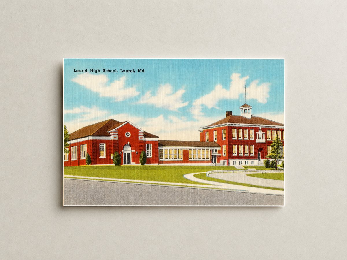 Laurel High School, Laurel, MD — Vintage Maryland Postcard