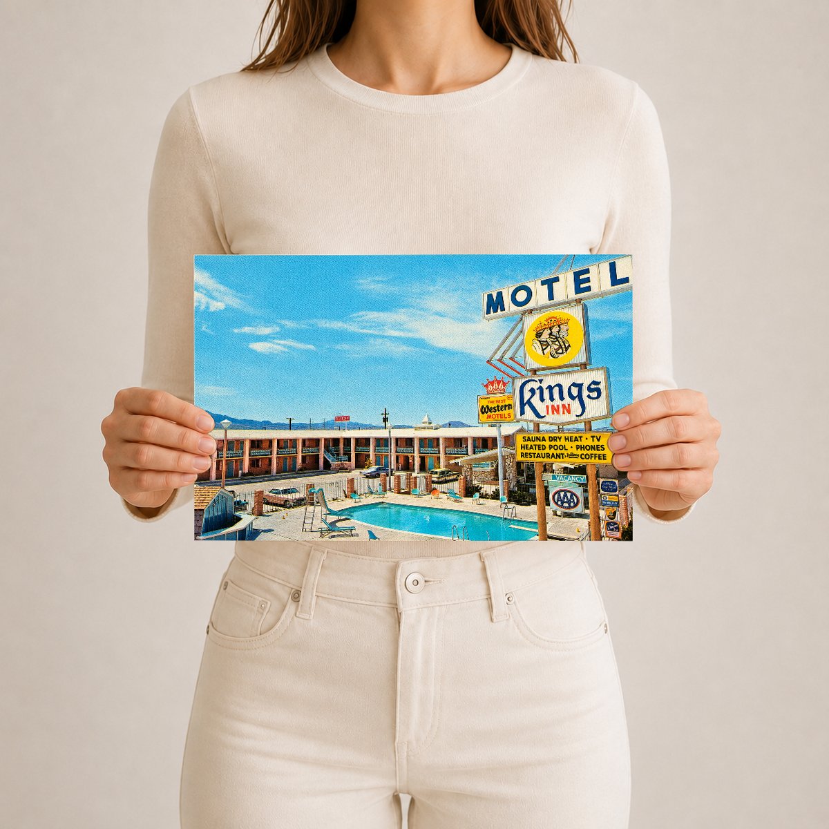 Kingman, AZ: King's Inn Motel, restaurant and lounge, on East Highway 66, Kingman, Arizona 86401
