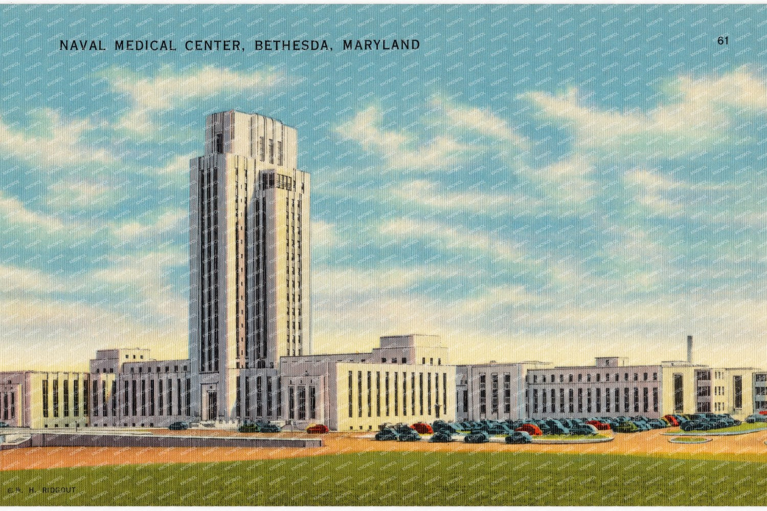 Naval Medical Center, Bethesda, Maryland — Vintage Maryland Postcard