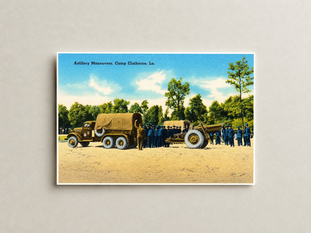 Forest Hill, LA: Artillery maneuvers, Camp Claiborne