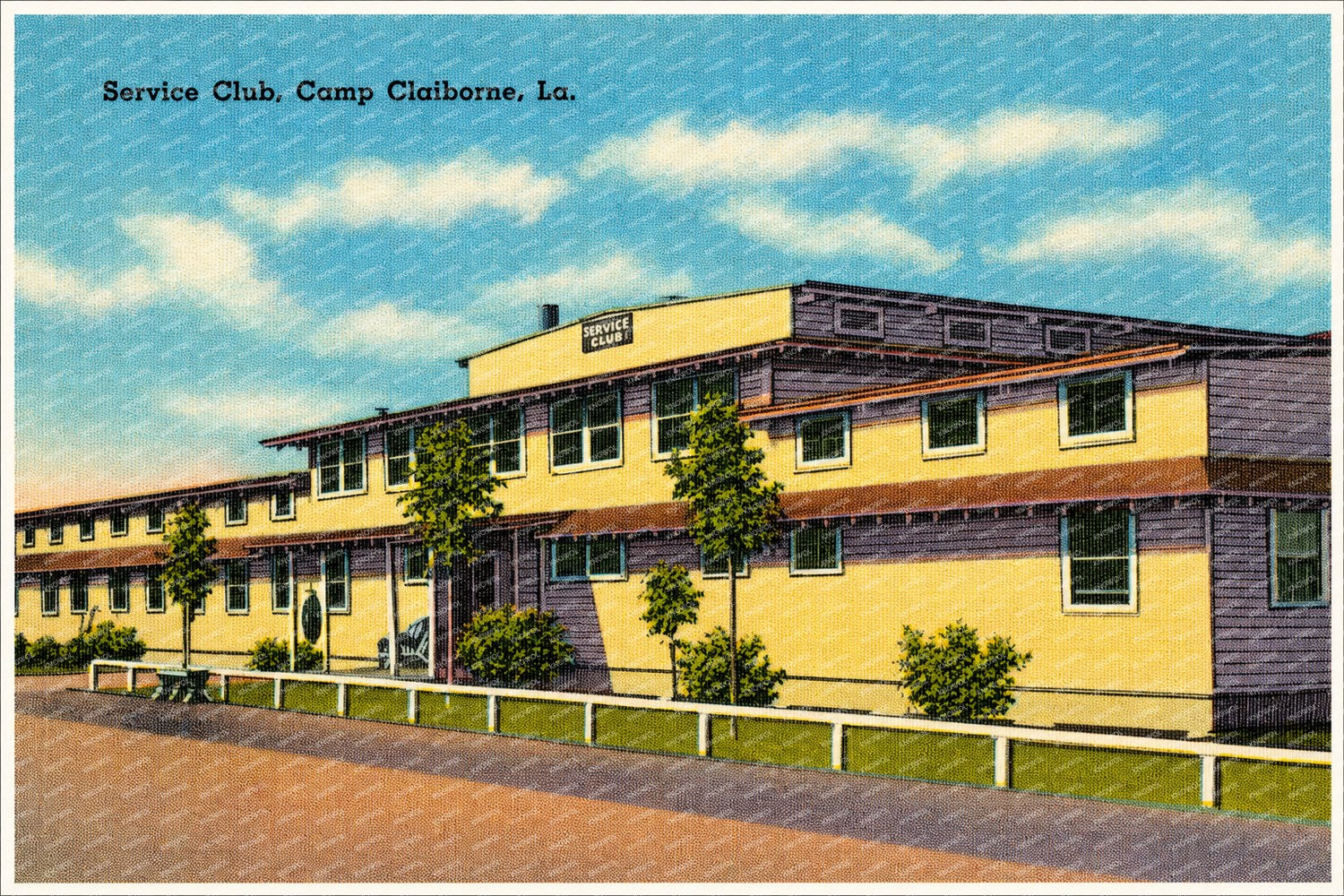 Forest Hill, LA: Service club, Camp Claiborne