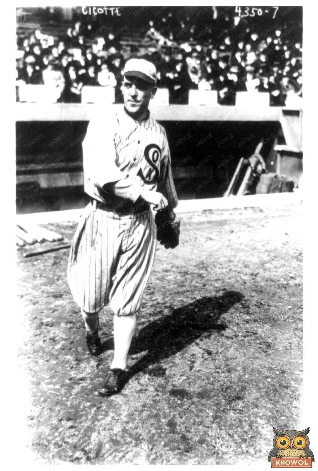 Historic 1918 Baseball Scene: Cicotte of White Sox