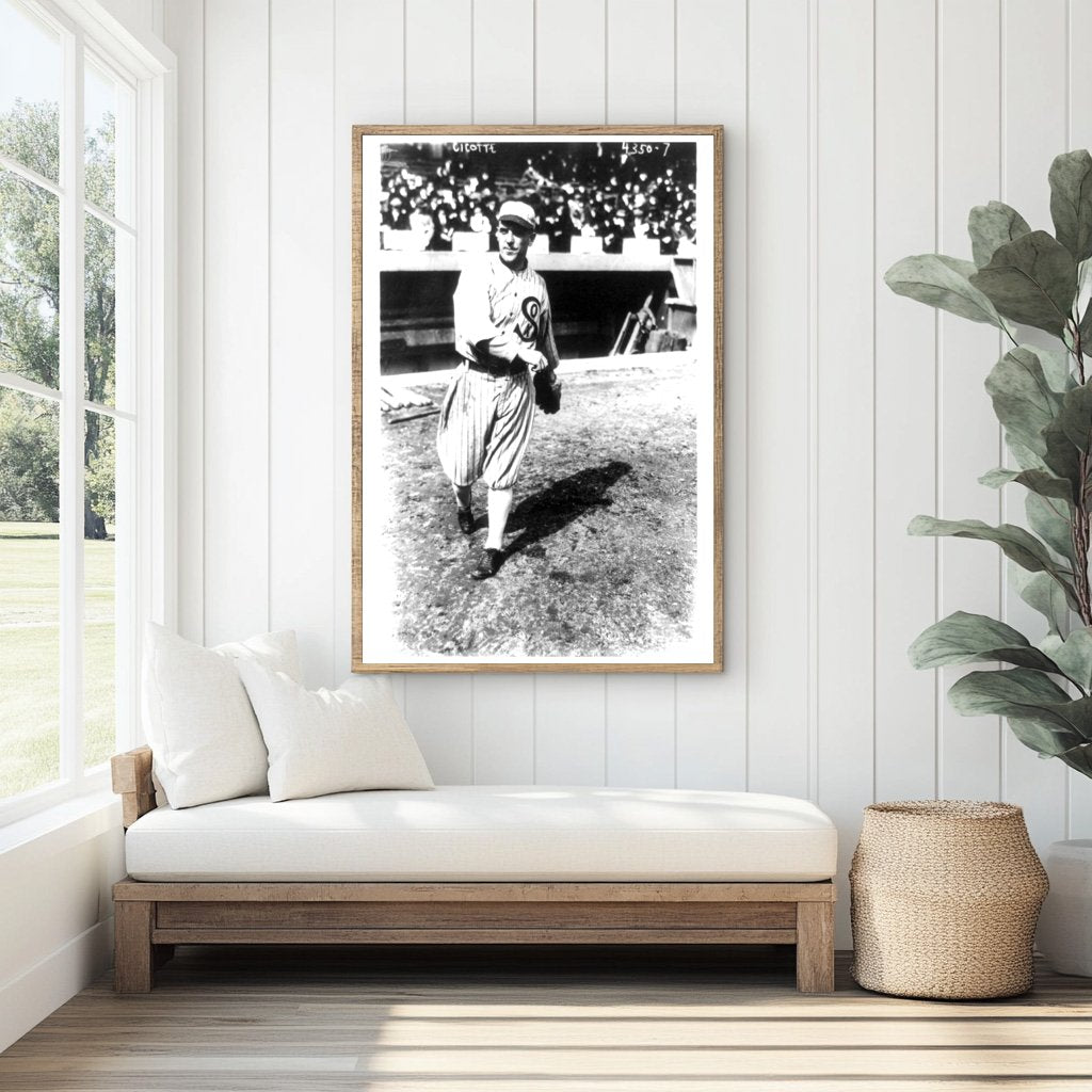 Historic 1918 Baseball Scene: Cicotte of White Sox