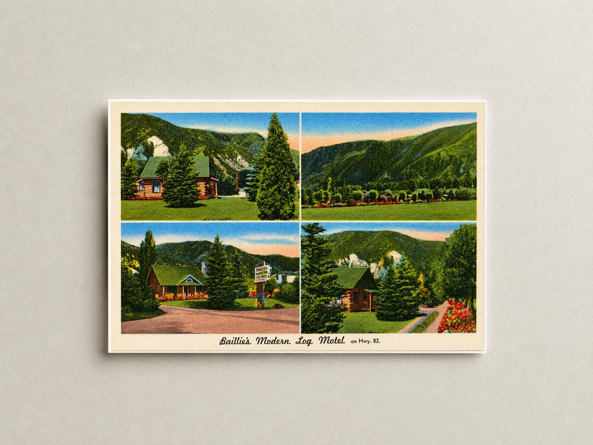 Glenwood Springs, CO: Baillie's Modern Log Motel on Hwy. 82