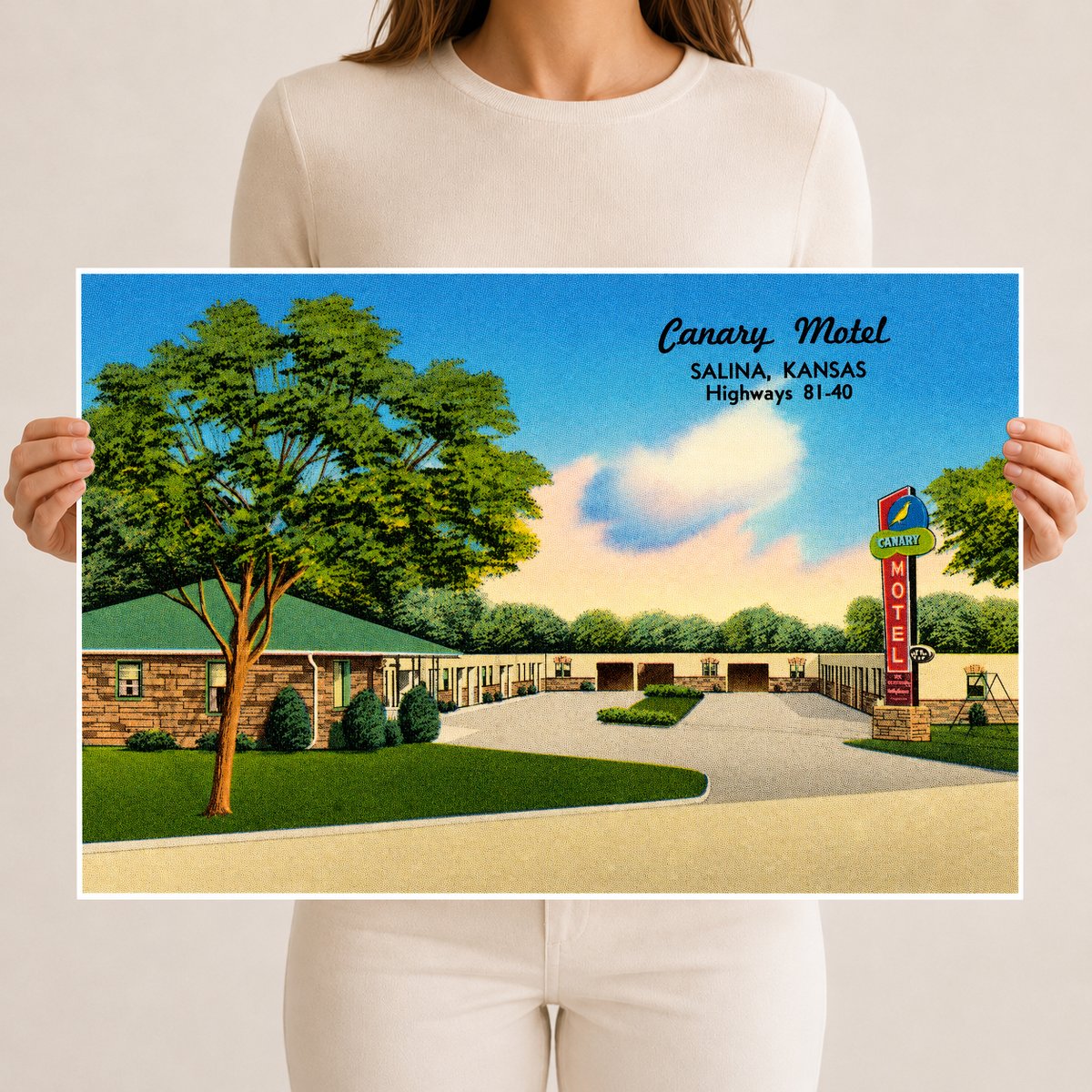 Salina, KS: Canary Motel, Salina, Kansas, Highways 81-40